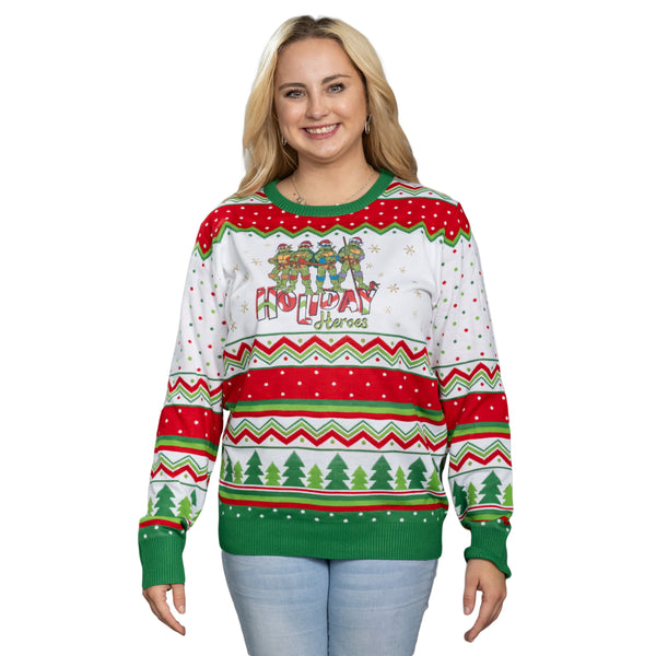 Teenage Mutant Ninja Turtles: Heroes in A Half-Sled Ugly Christmas Sweater (Size: XXXXL)