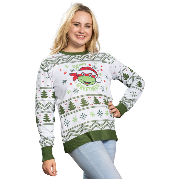 TMNT Leonardo Happy Holidays Christmas Sweater - 3XL