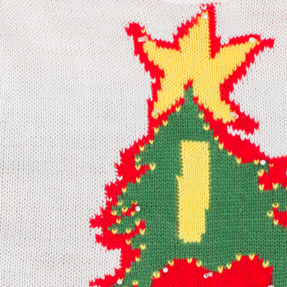 Light Shape Disney Stitch Ugly Knitted Christmas Sweater - Teeruto