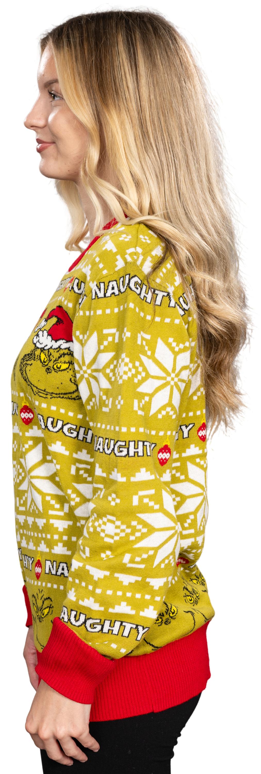 "Naughty" Grinch Ugly Christmas Sweater