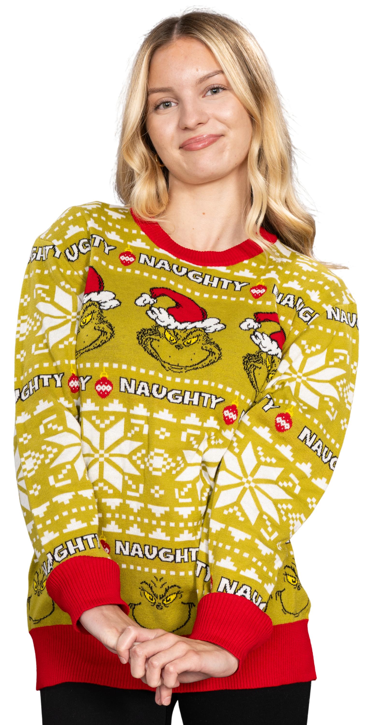 "Naughty" Grinch Ugly Christmas Sweater