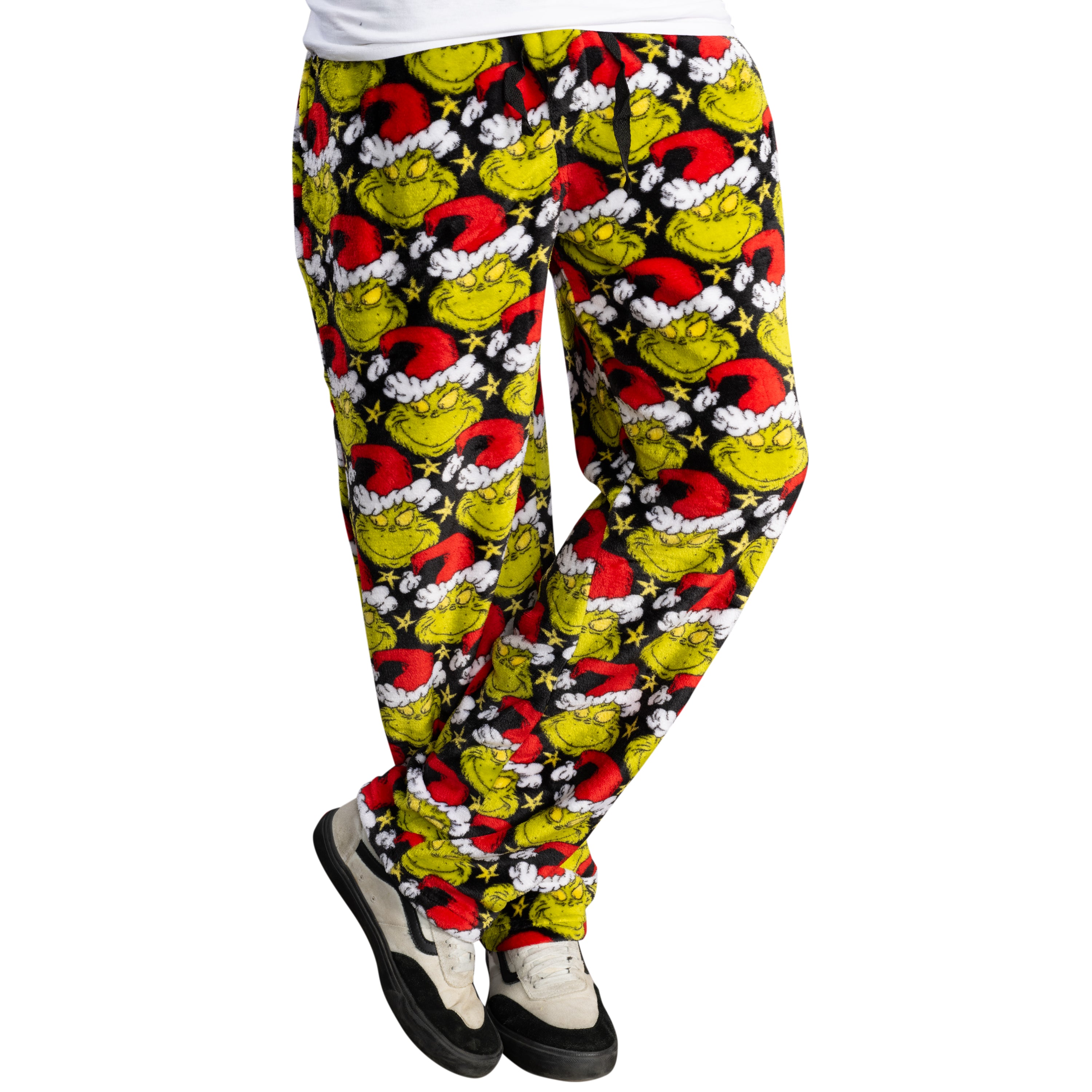 Grinch All Over Santa Hat Christmas Pajamas Lounge Pants