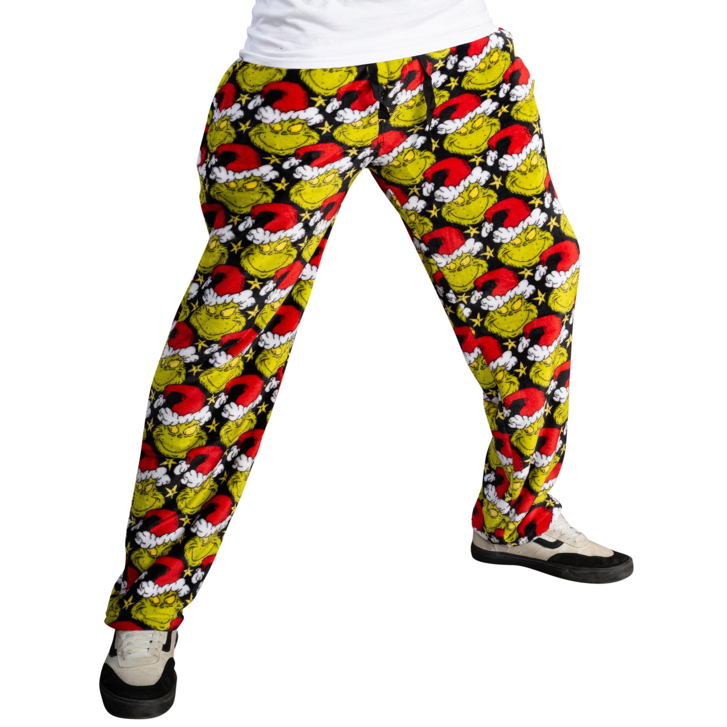 Grinch All Over Santa Hat Christmas Pajamas Lounge Pants