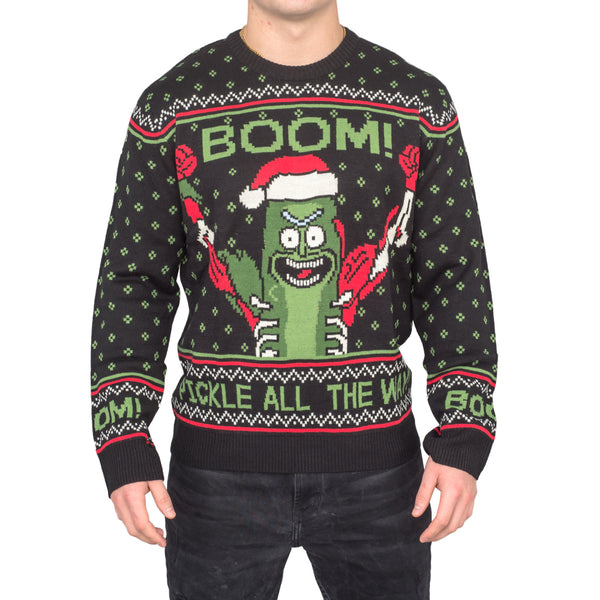 Pickle rick shop ugly christmas sweater