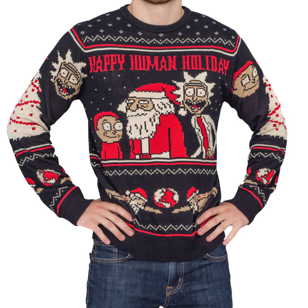 Predators Ugly Christmas Sweater Radiant Rick And Morty Nashville