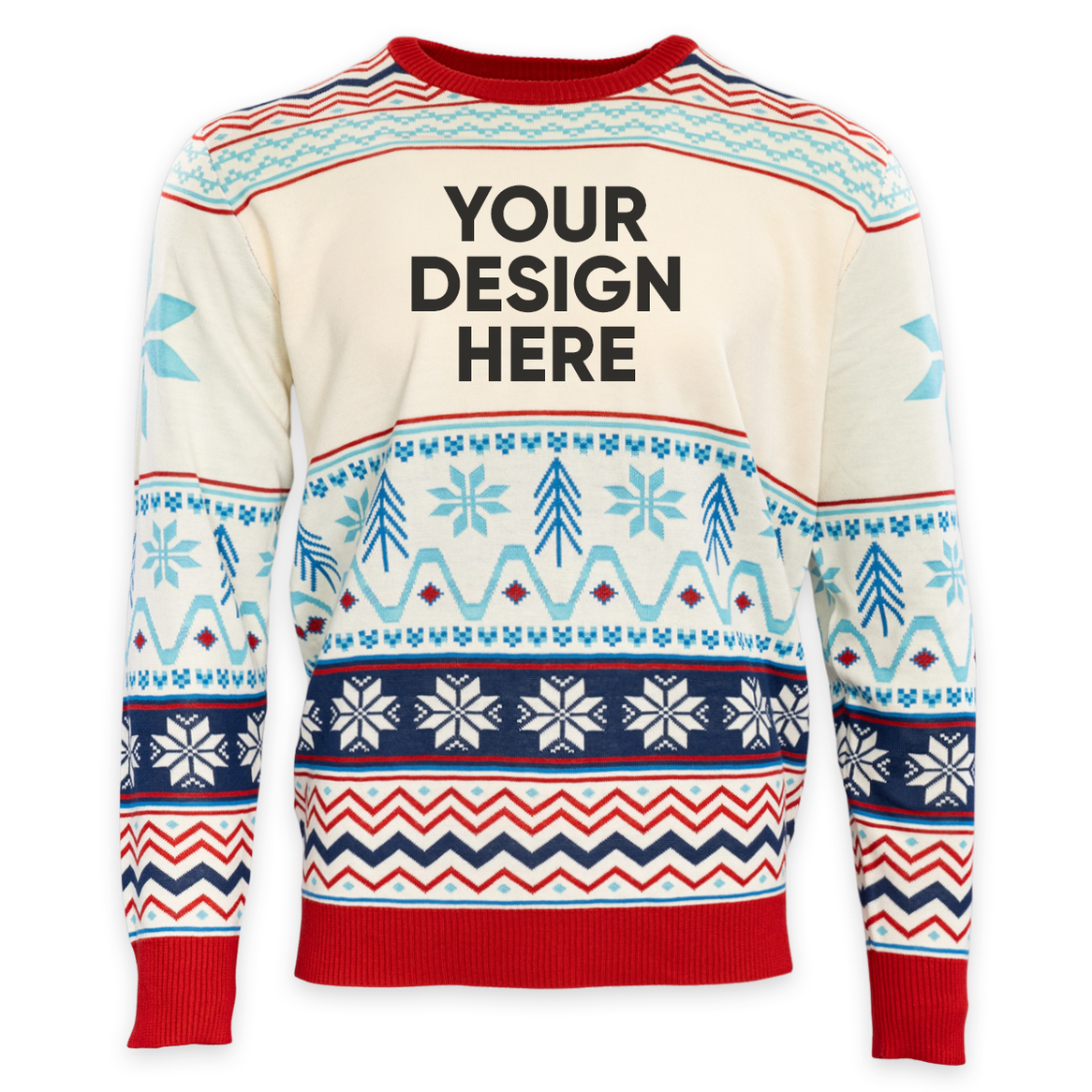 Custom Adult Poly-Knit Logo Christmas Sweater