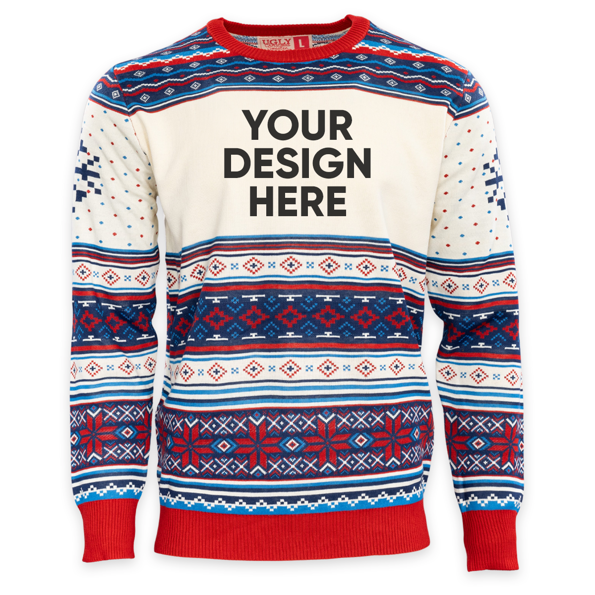 Custom Adult Poly-Knit Logo Christmas Sweater