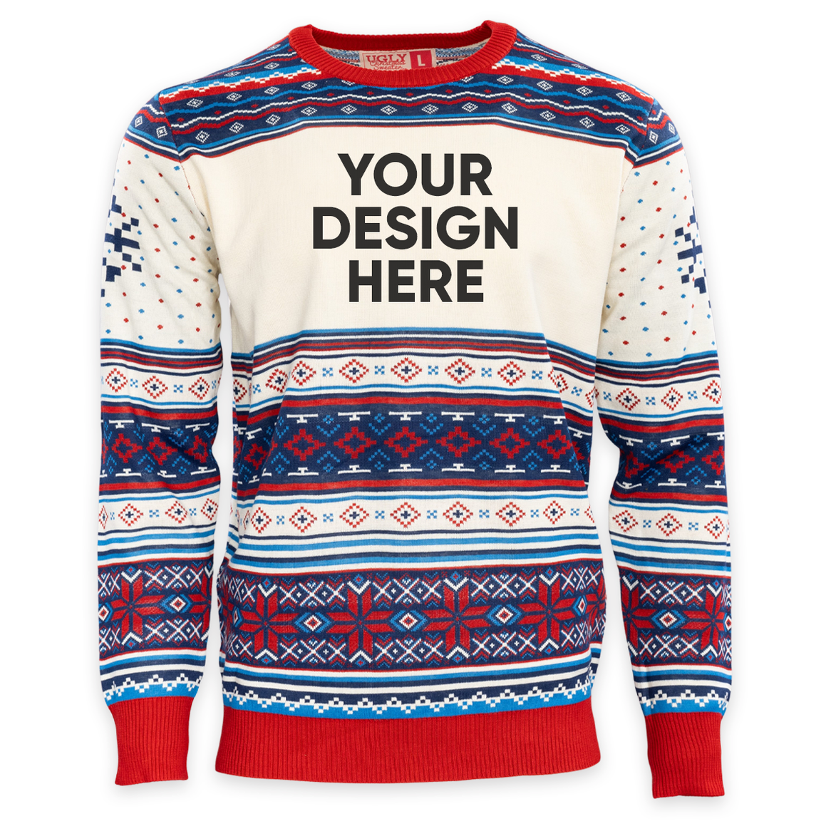 Custom Adult Poly-Knit Logo Christmas Sweater