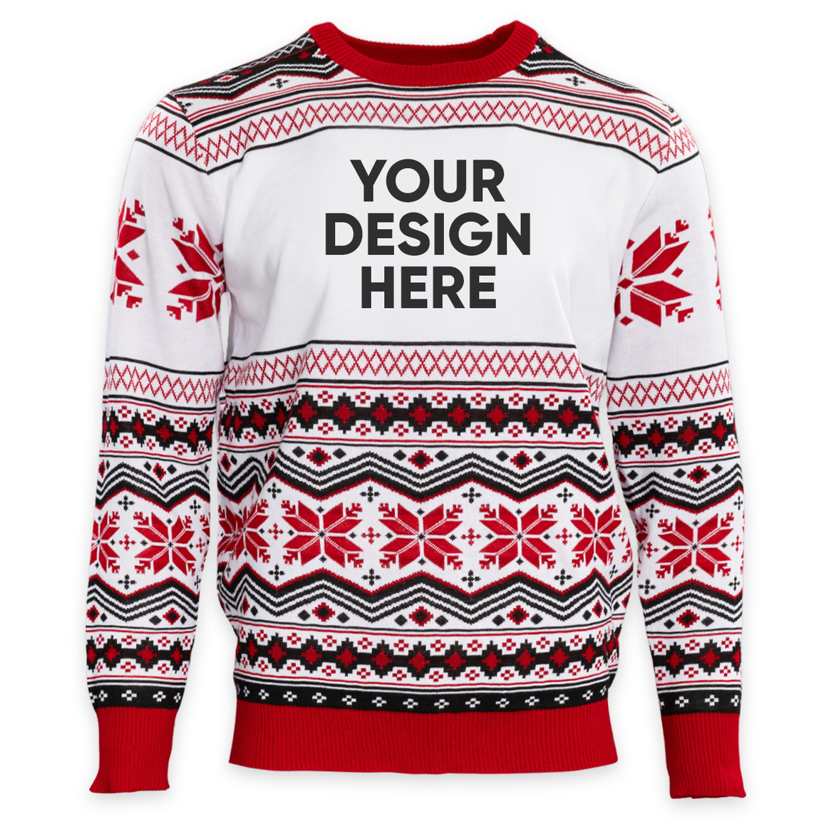 Custom Adult Poly-Knit Logo Christmas Sweater