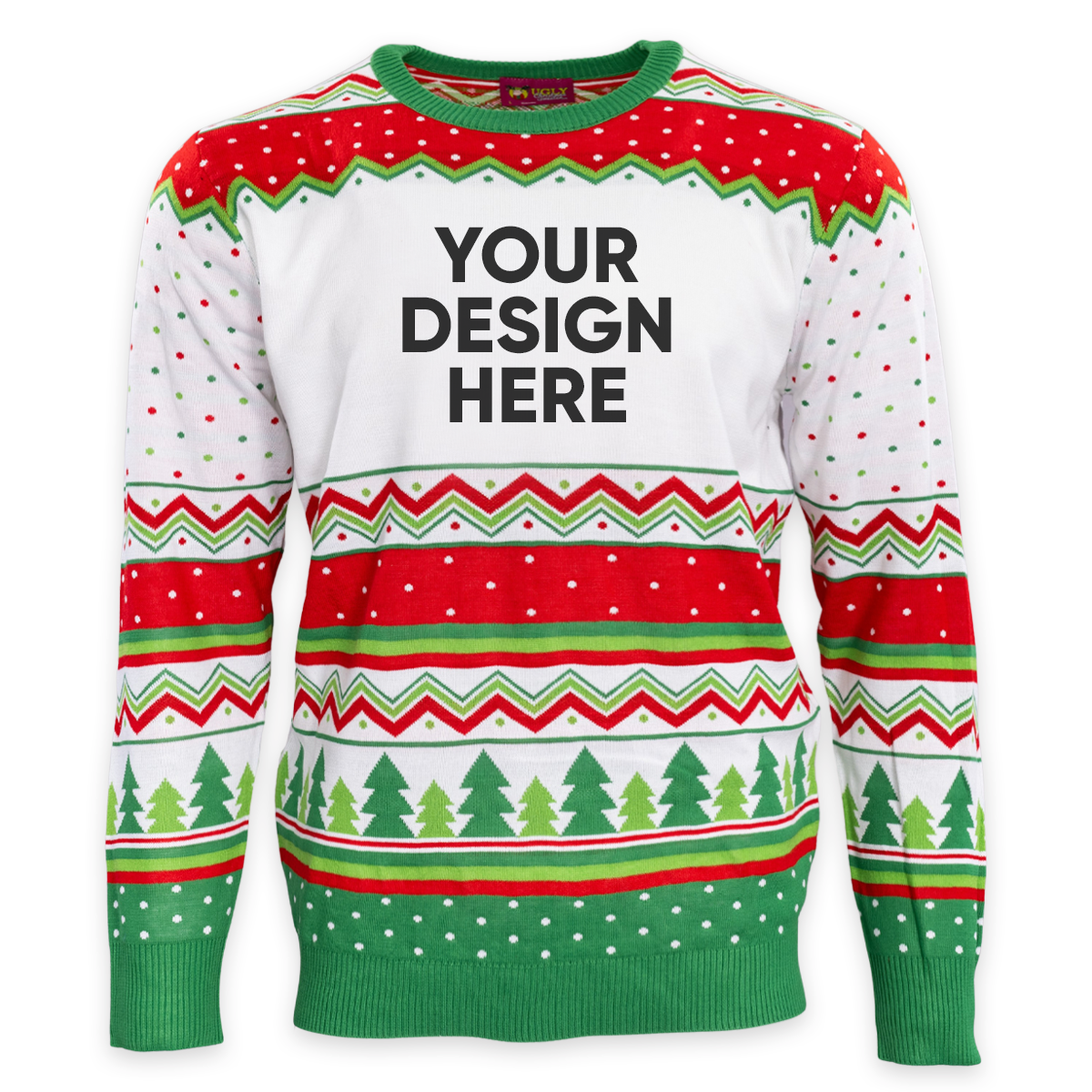 Custom Adult Poly-Knit Logo Christmas Sweater