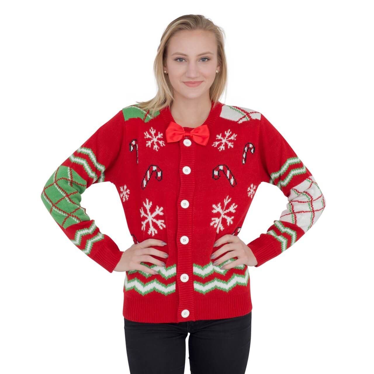 Button up 2025 christmas sweater