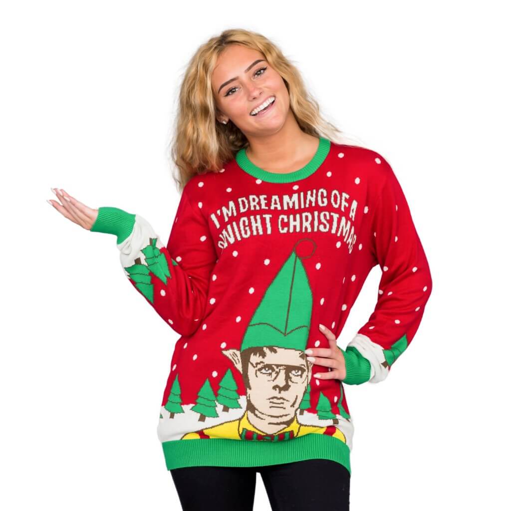 Women s I m Dreaming of a Dwight Christmas Ugly Sweater