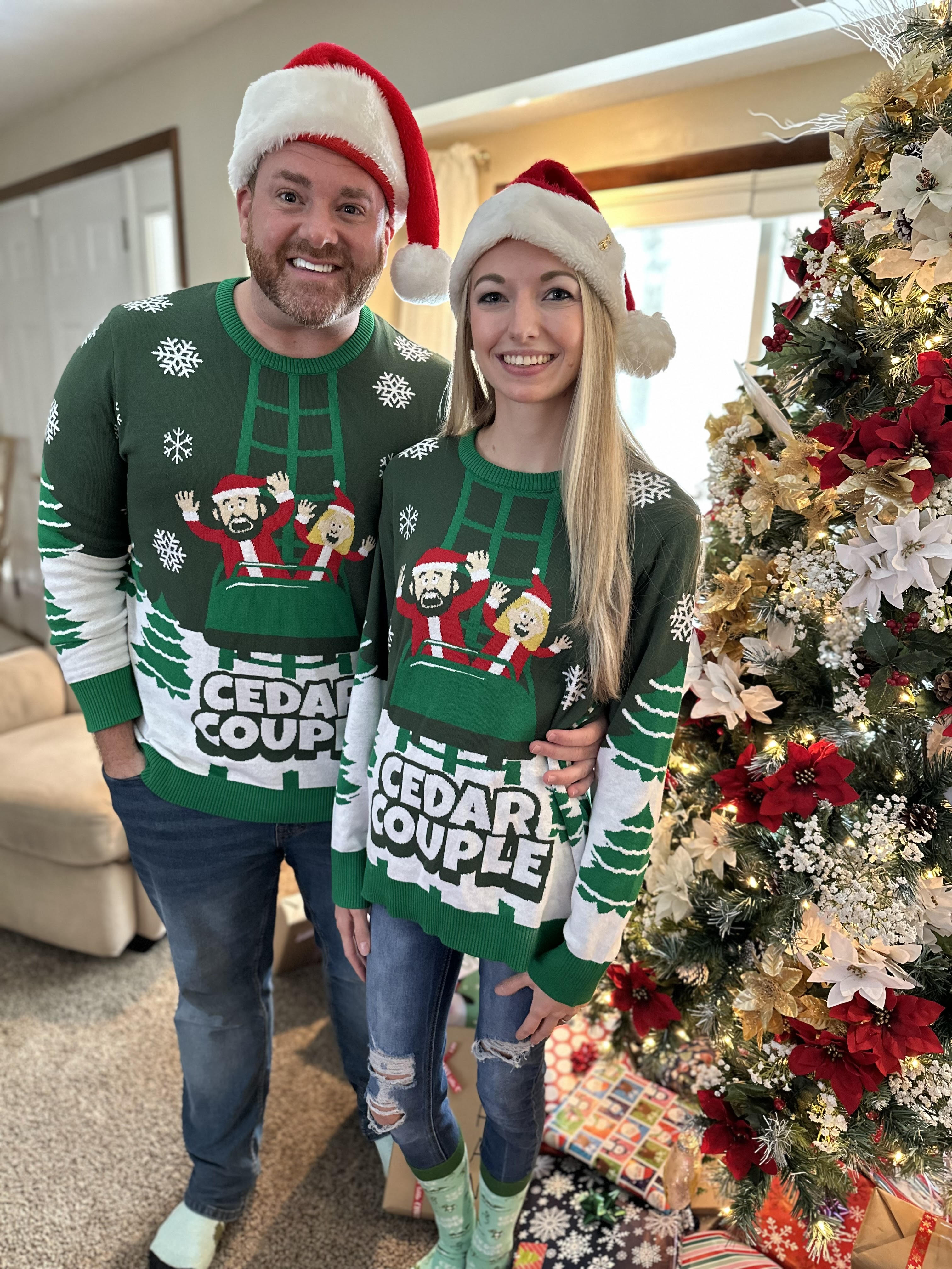 Couple ugly 2025 christmas sweater