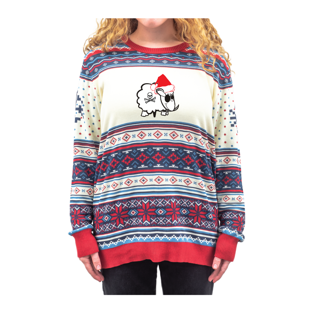 Custom Adult Poly-Knit Logo Christmas Sweater