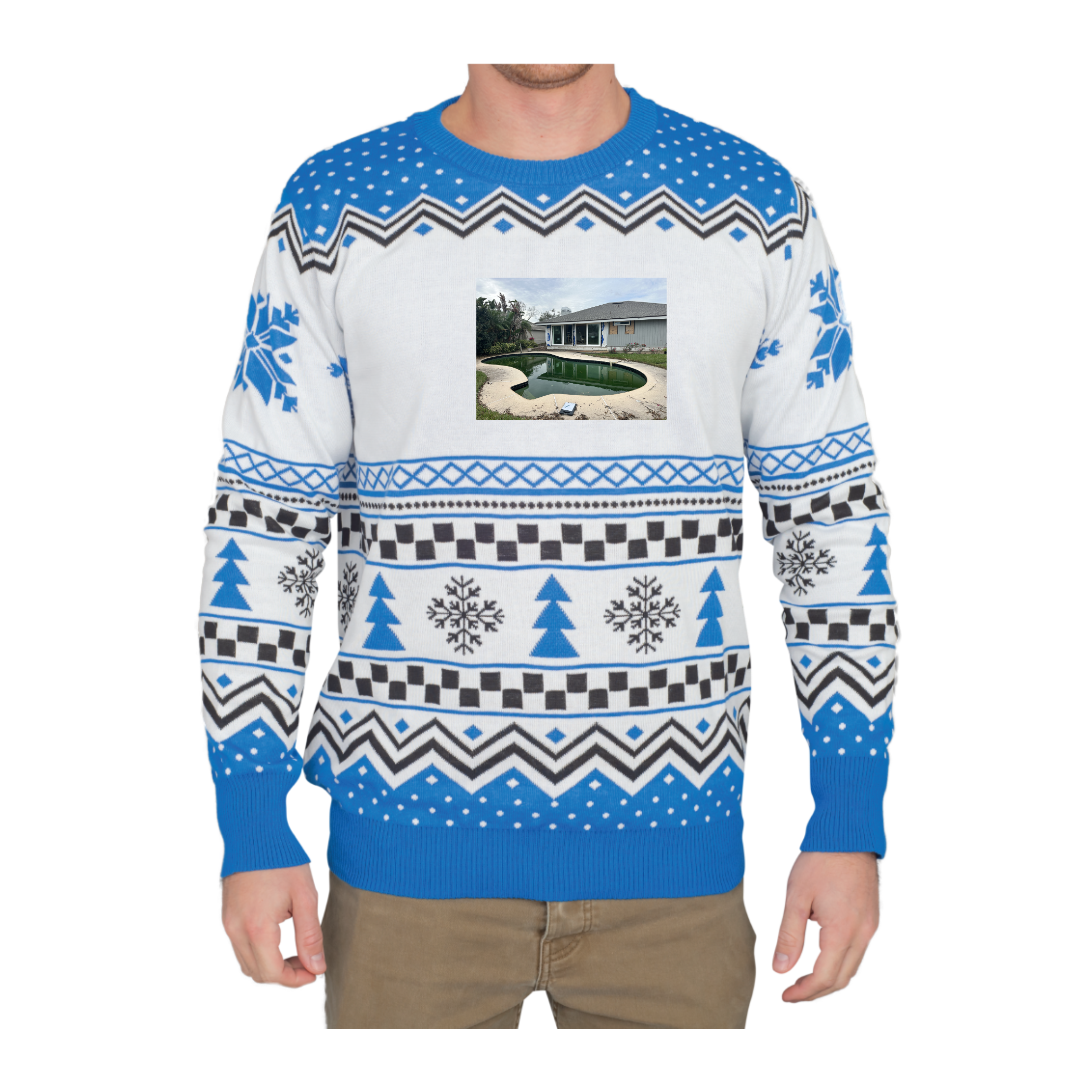 Custom Adult Poly-Knit Logo Christmas Sweater