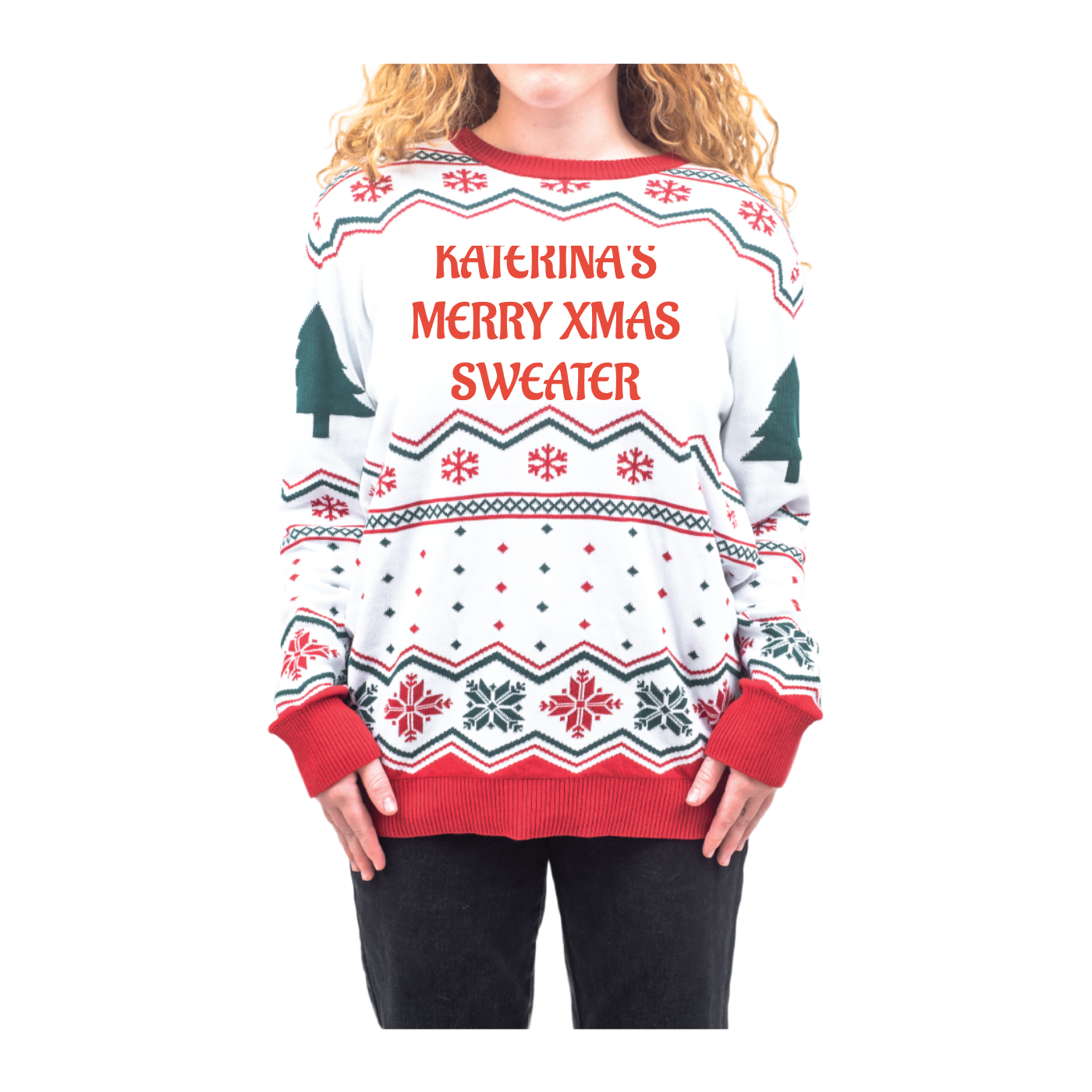 Custom Adult Poly-Knit Logo Christmas Sweater