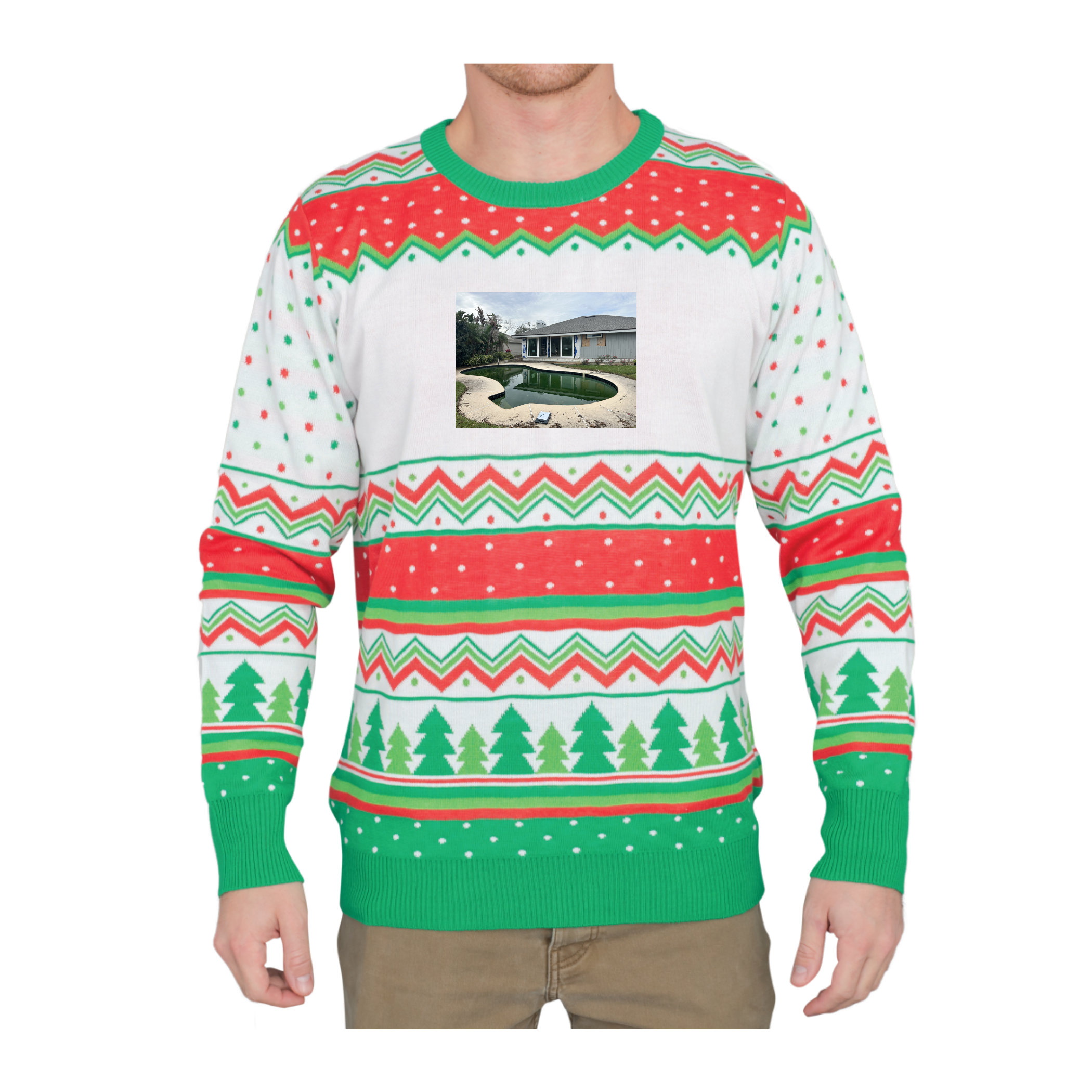 Custom Adult Poly-Knit Logo Christmas Sweater