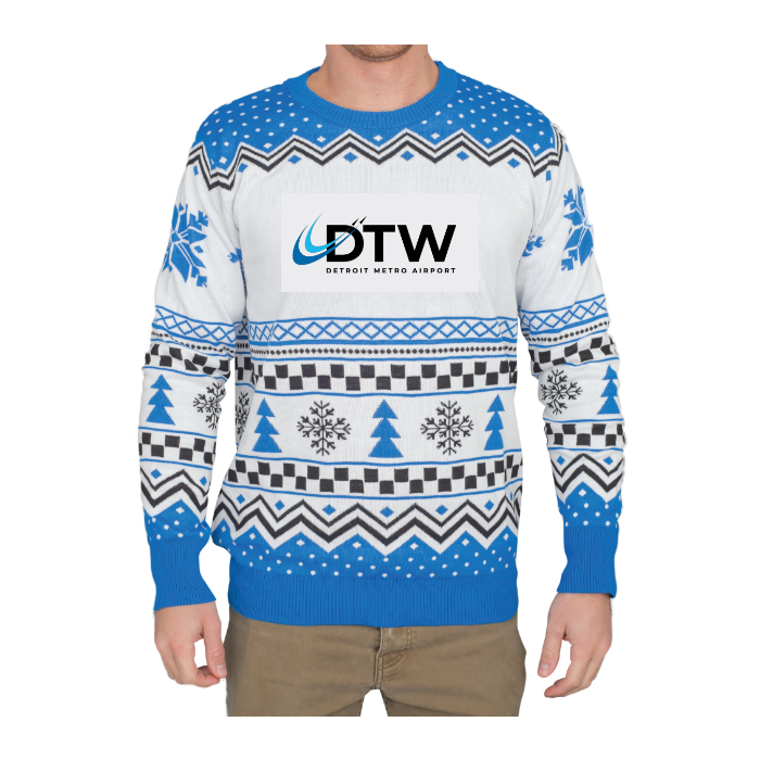 Custom Adult Poly-Knit Logo Christmas Sweater