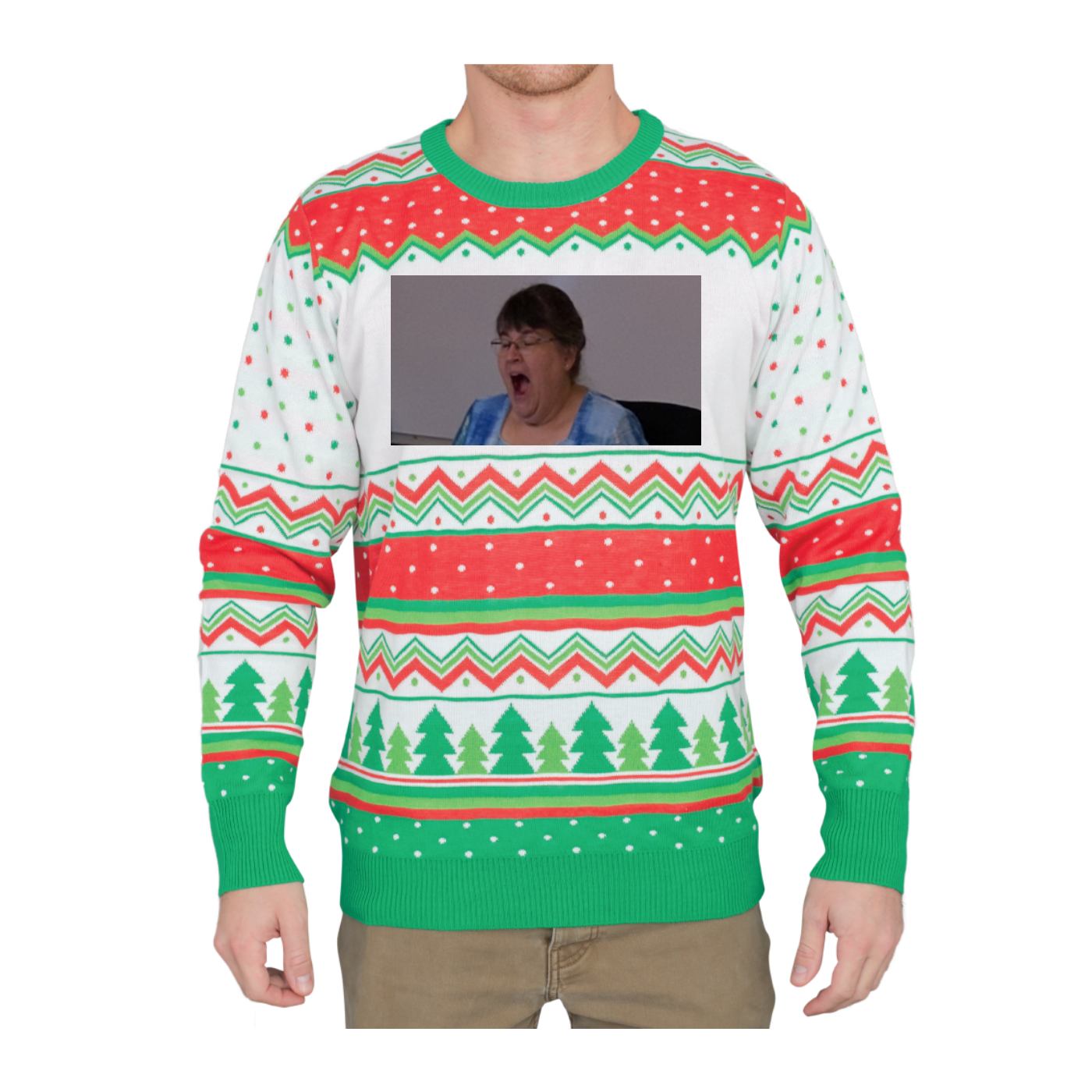 Custom Adult Poly-Knit Logo Christmas Sweater