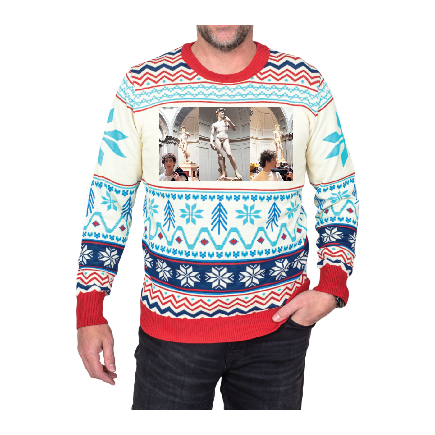 Custom Adult Poly-Knit Logo Christmas Sweater