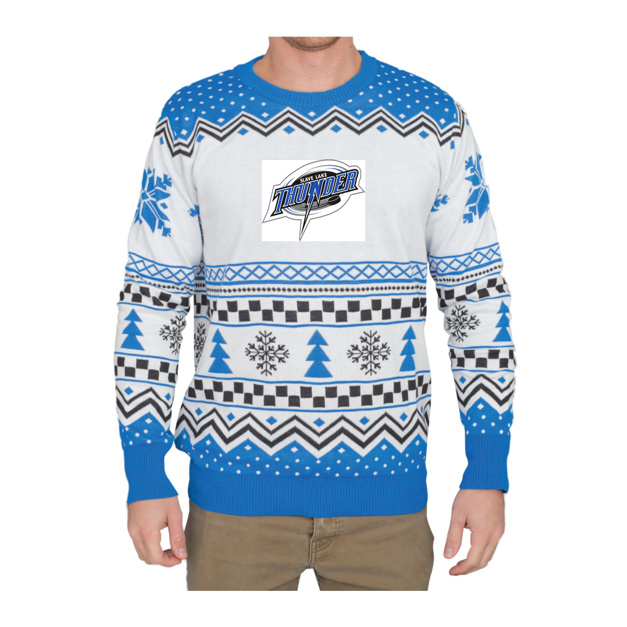 Custom Adult Poly-Knit Logo Christmas Sweater