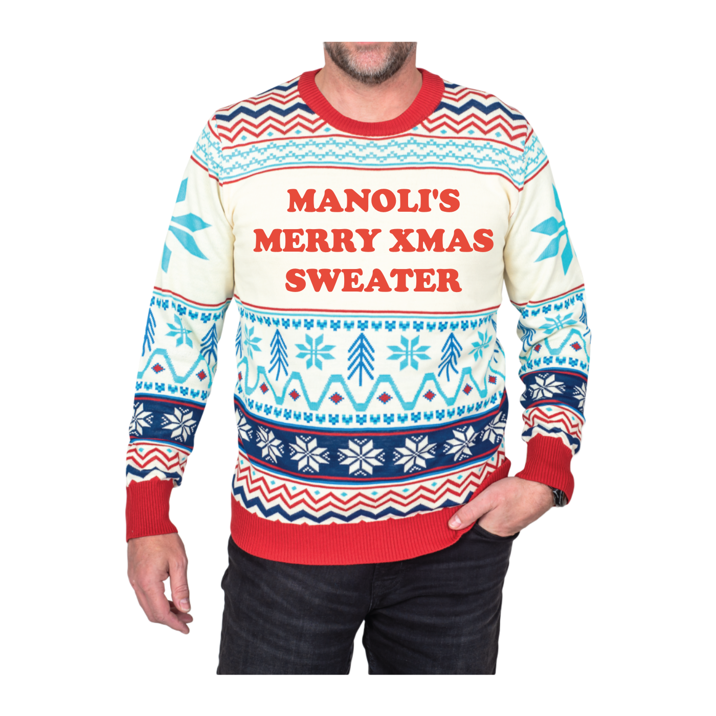 Custom Adult Poly-Knit Logo Christmas Sweater