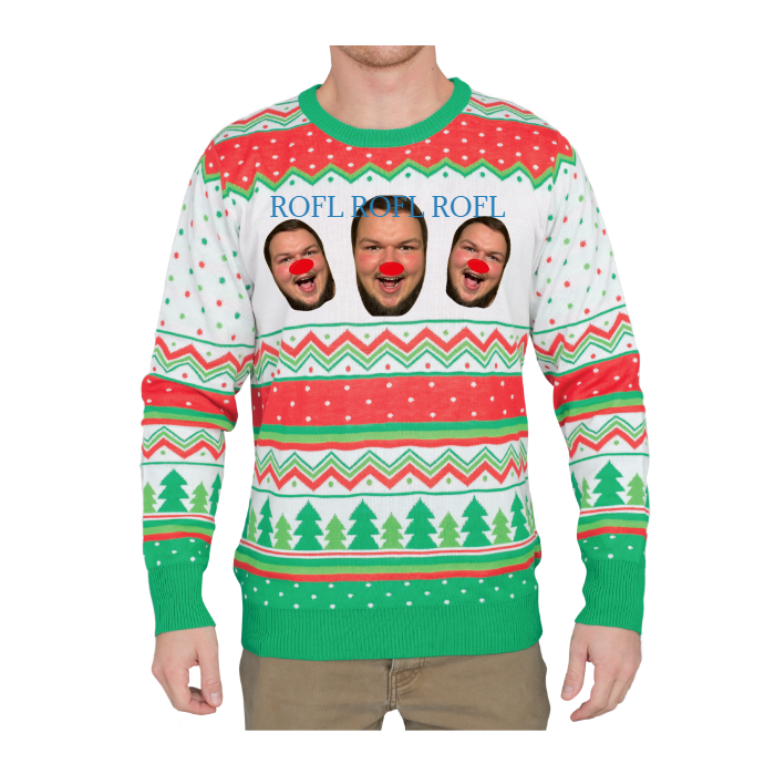 Custom Adult Poly-Knit Logo Christmas Sweater