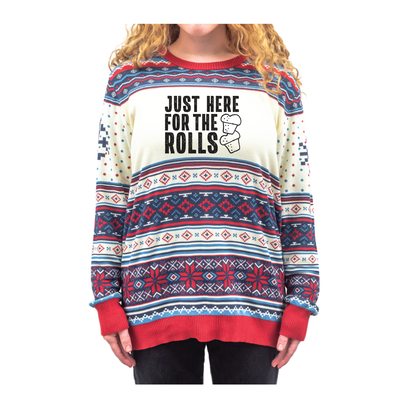 Custom Adult Poly-Knit Logo Christmas Sweater