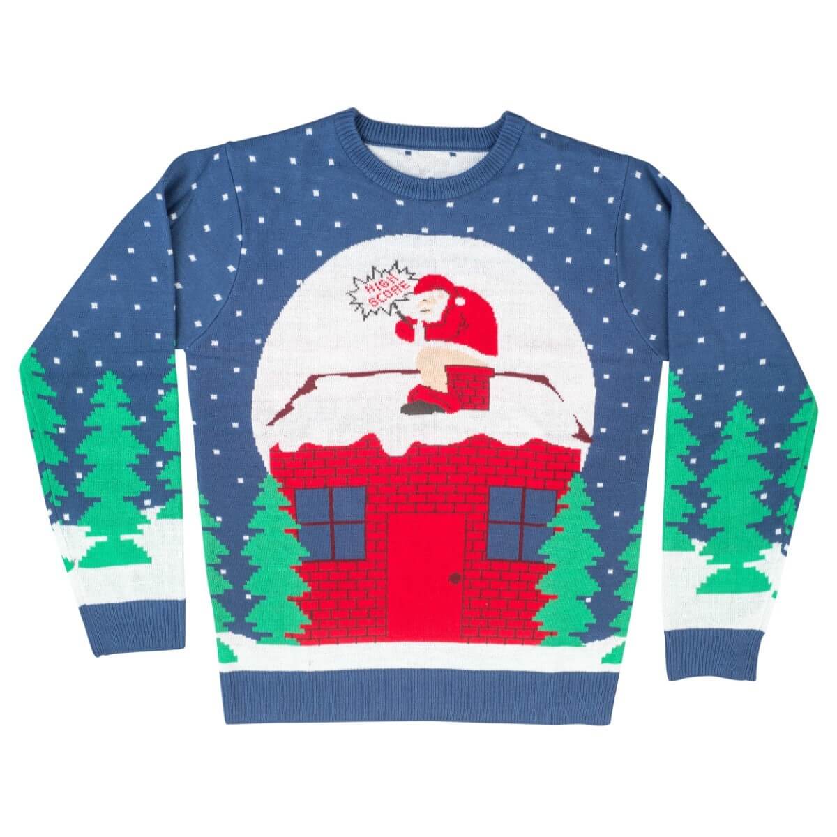 Santa pooping in deals chimney sweater