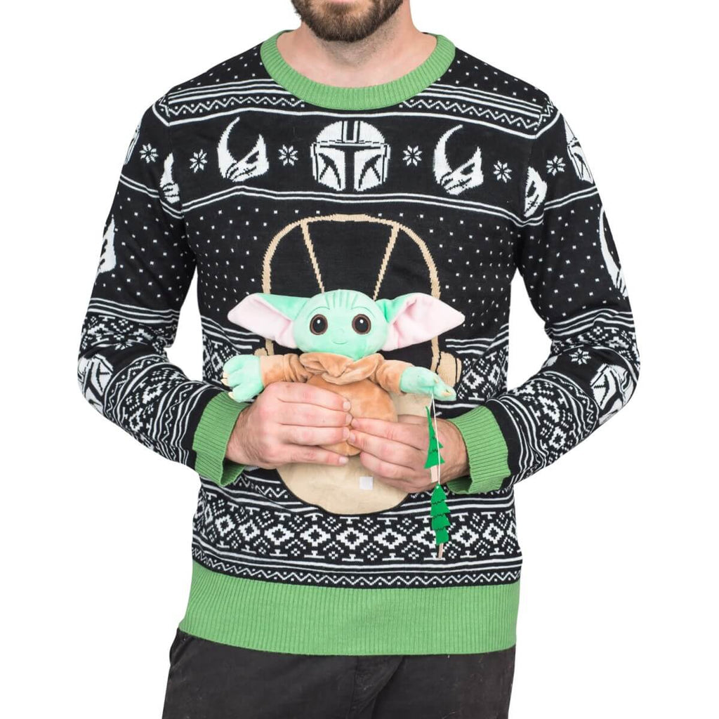 UCLA Bruins Baby Yoda Star Wars Ugly Christmas Sweater Pattern 3D