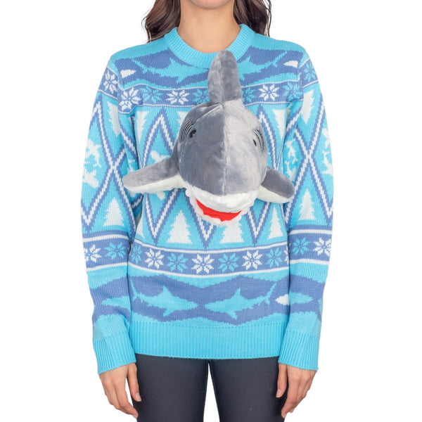 Christmas hot sale sweater shark