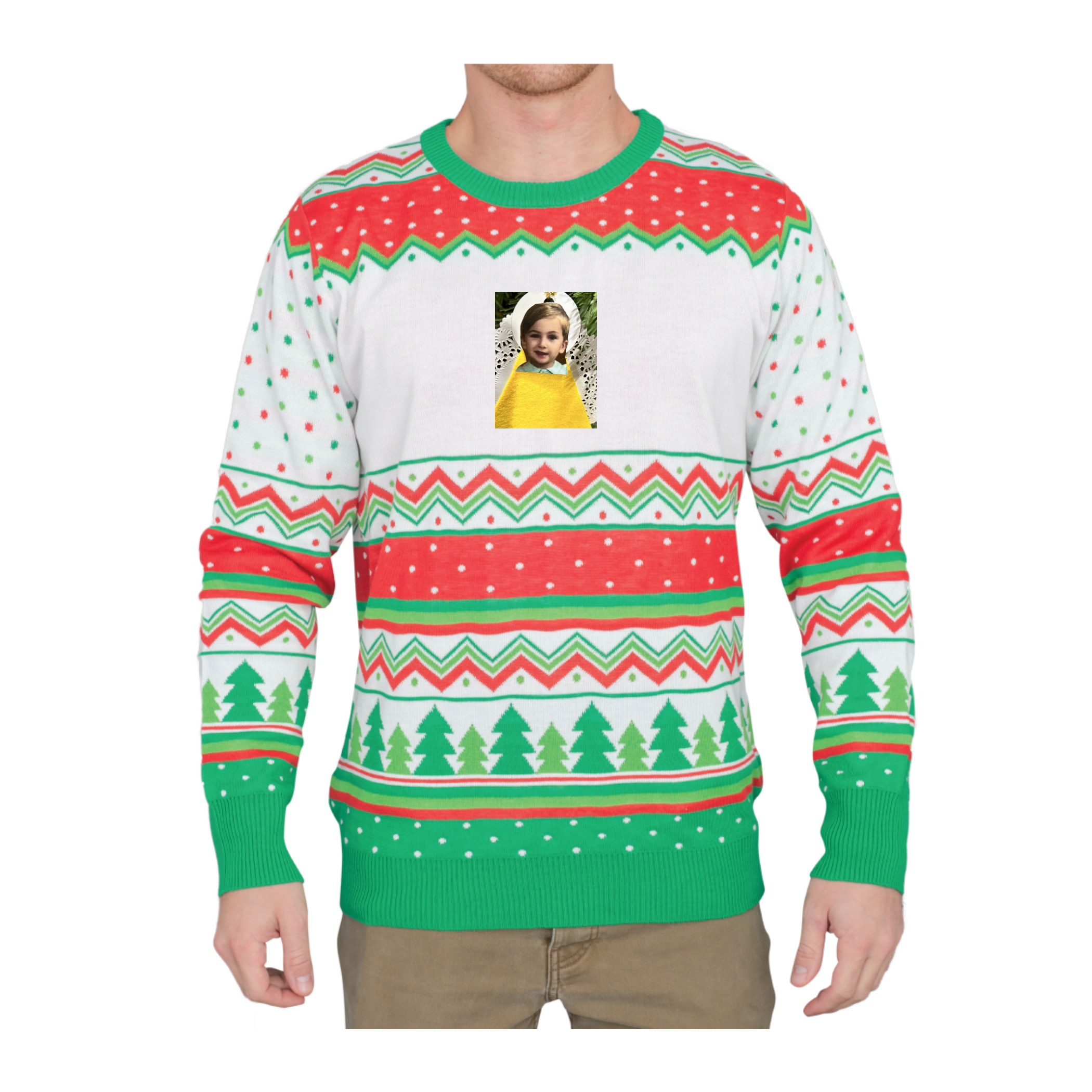 Custom Adult Poly-Knit Logo Christmas Sweater