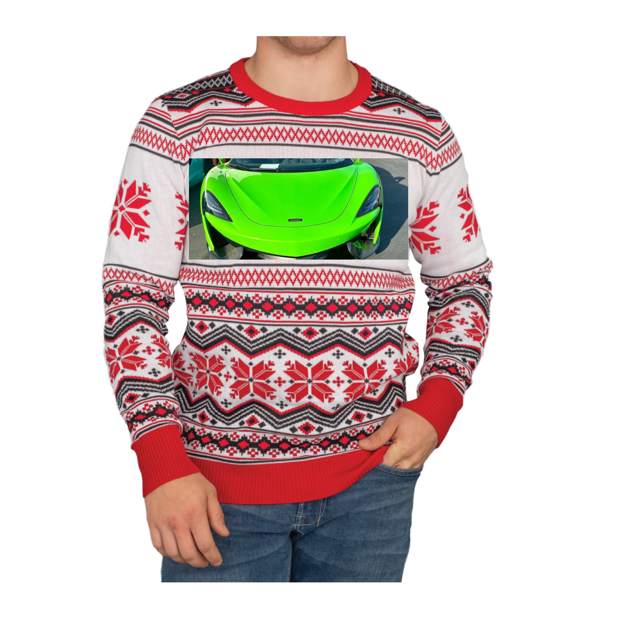 Custom Adult Poly-Knit Logo Christmas Sweater