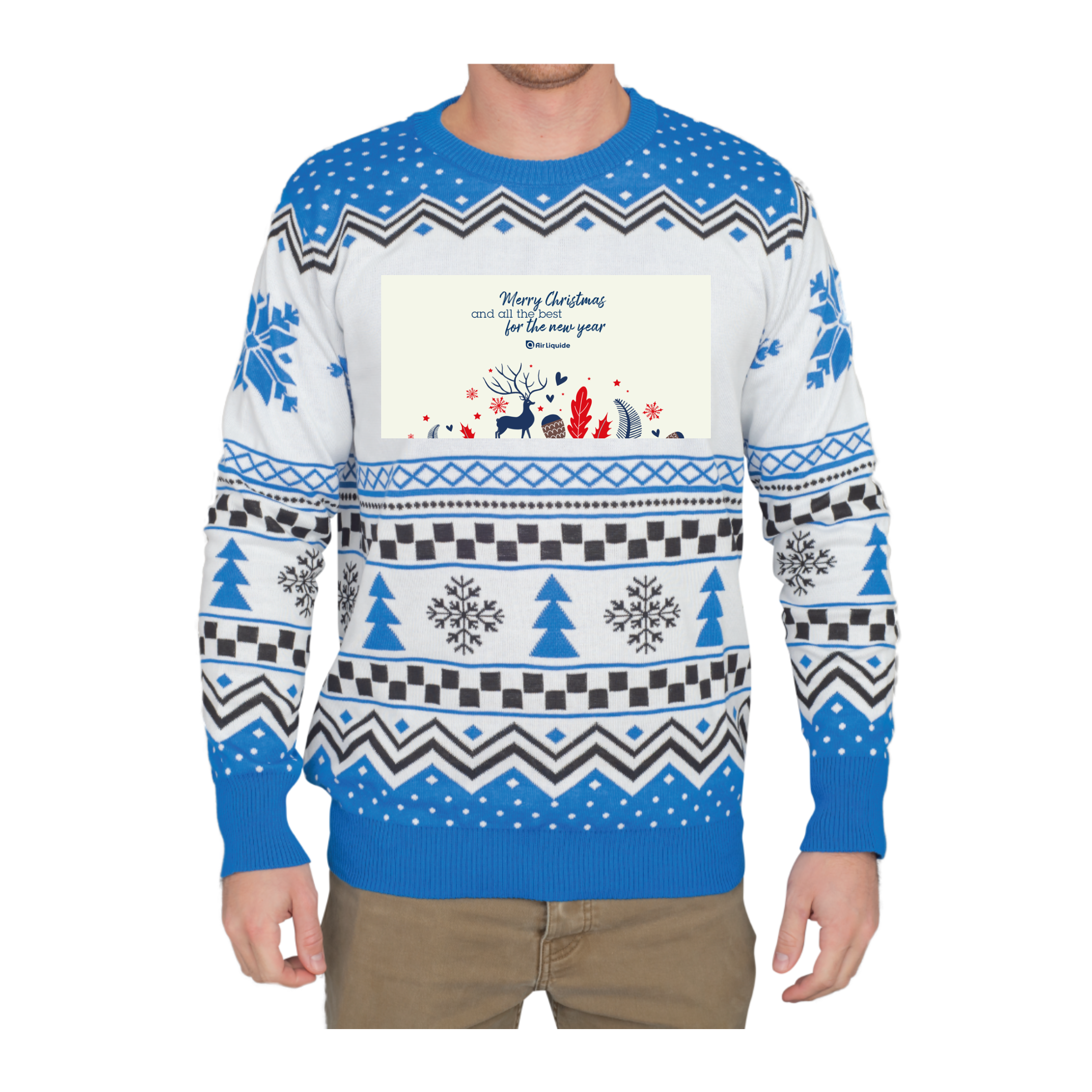 Custom Adult Poly-Knit Logo Christmas Sweater