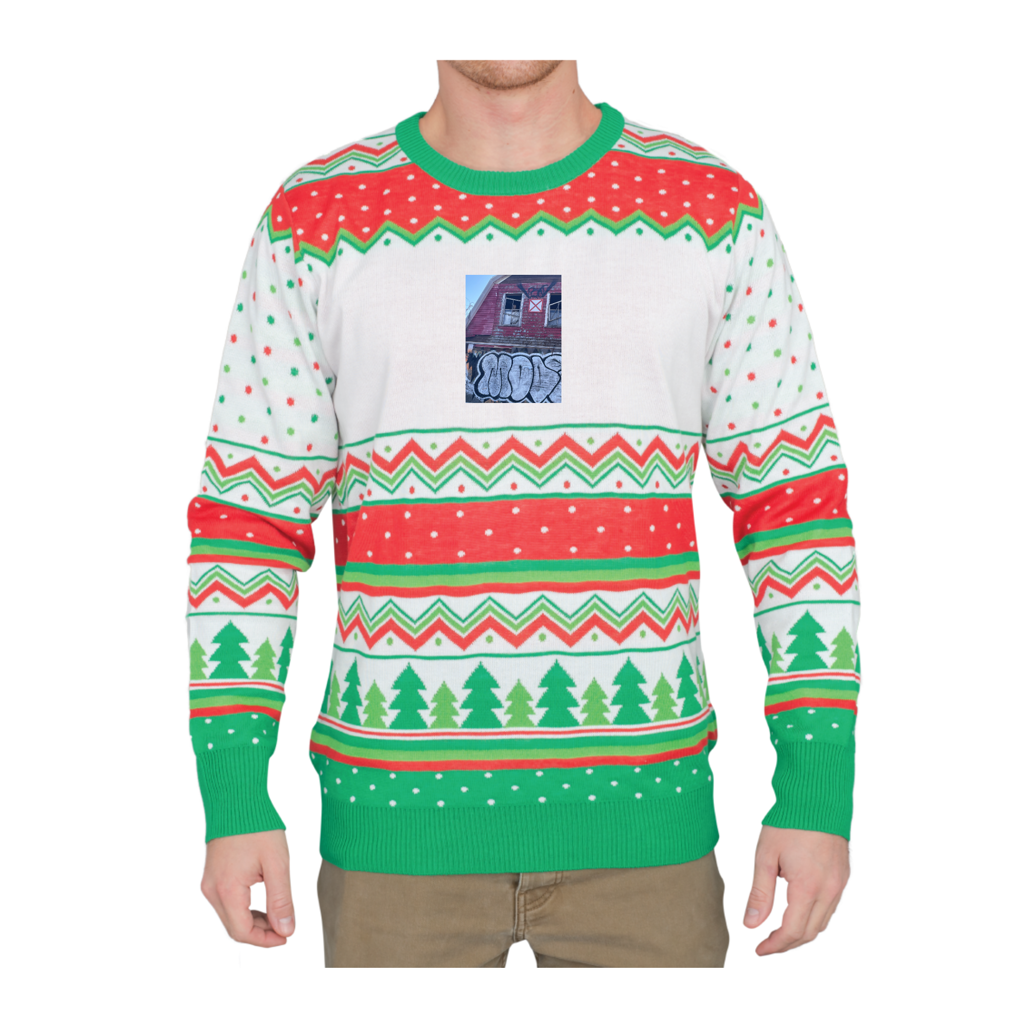 Custom Adult Poly-Knit Logo Christmas Sweater