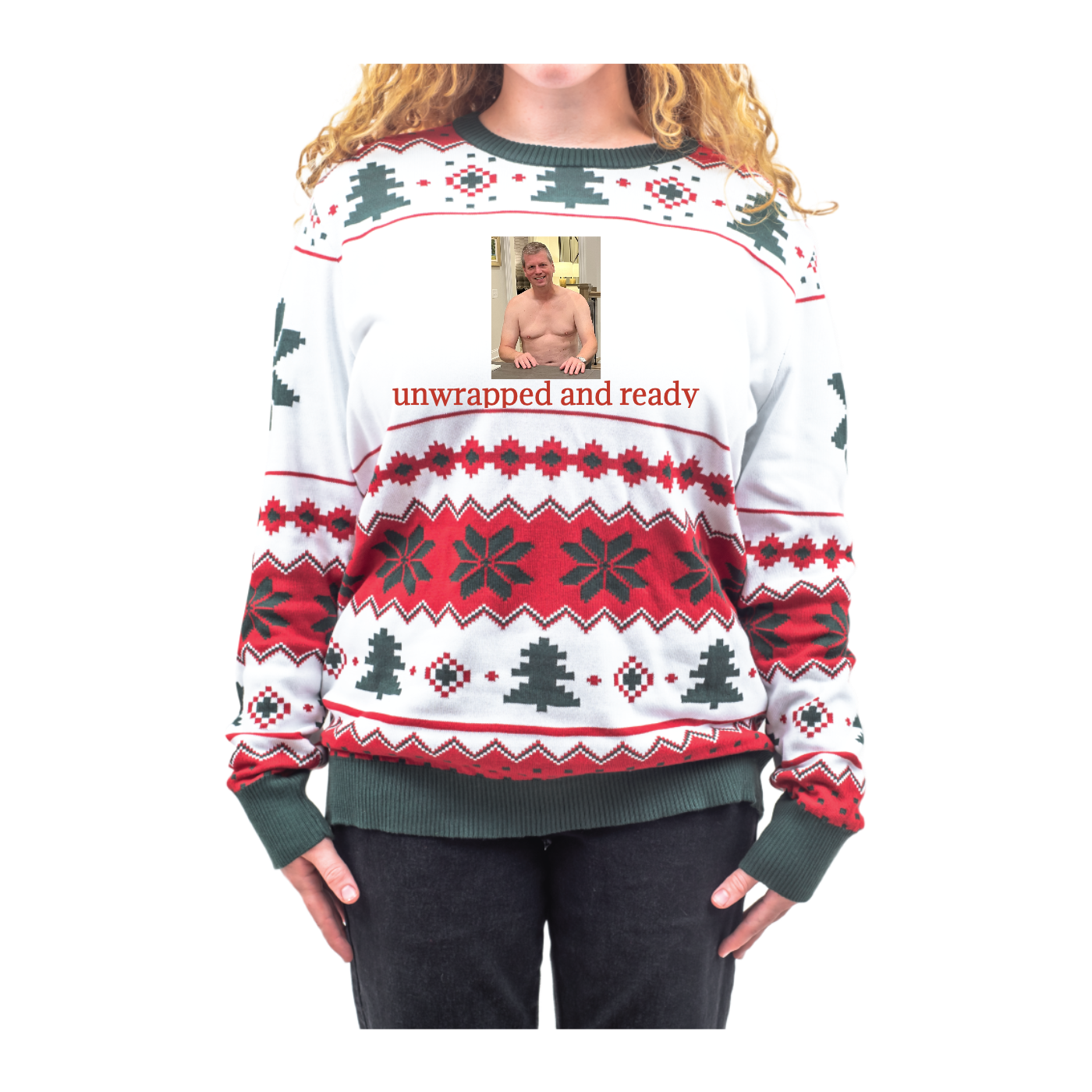 Custom Adult Poly-Knit Logo Christmas Sweater