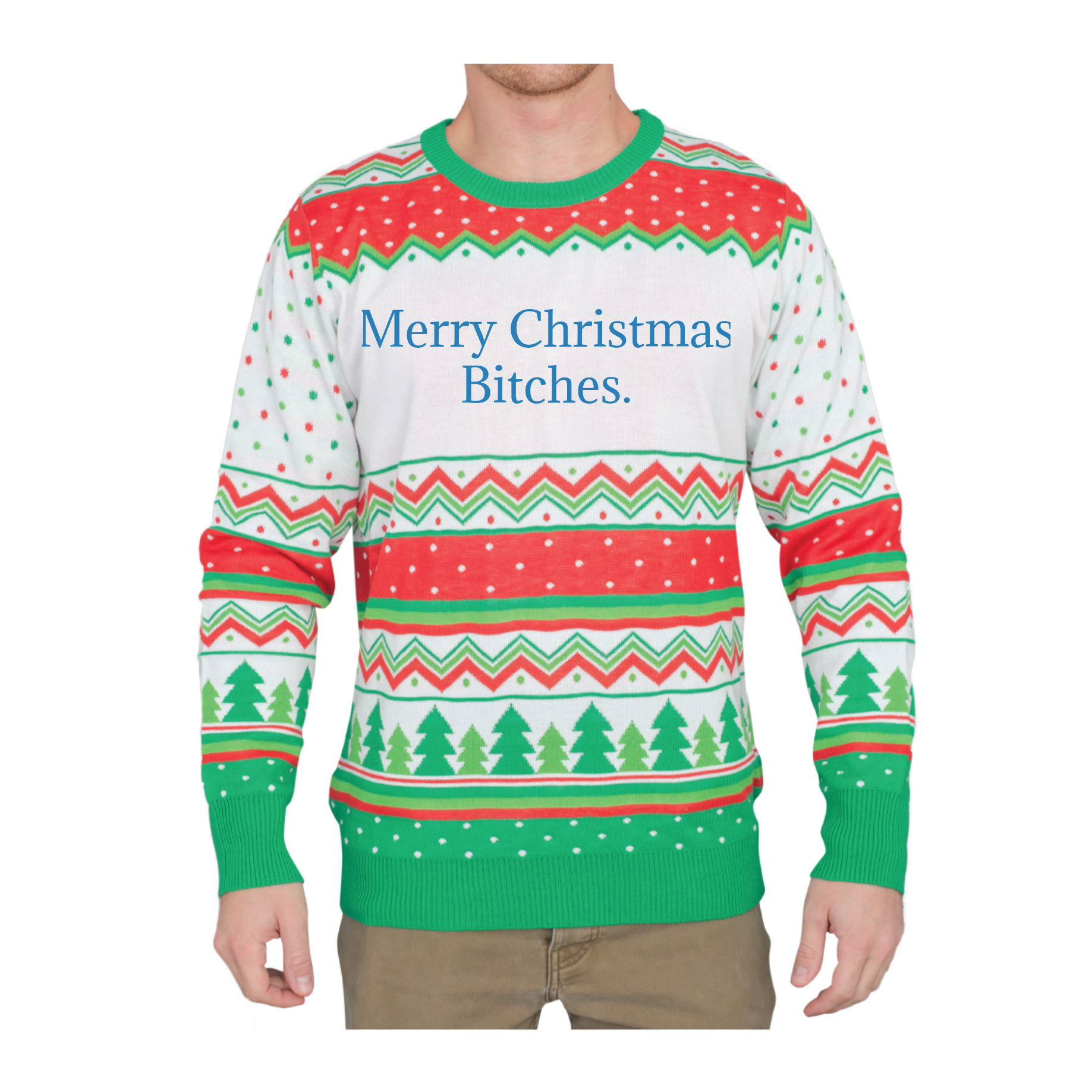 Custom Adult Poly-Knit Logo Christmas Sweater