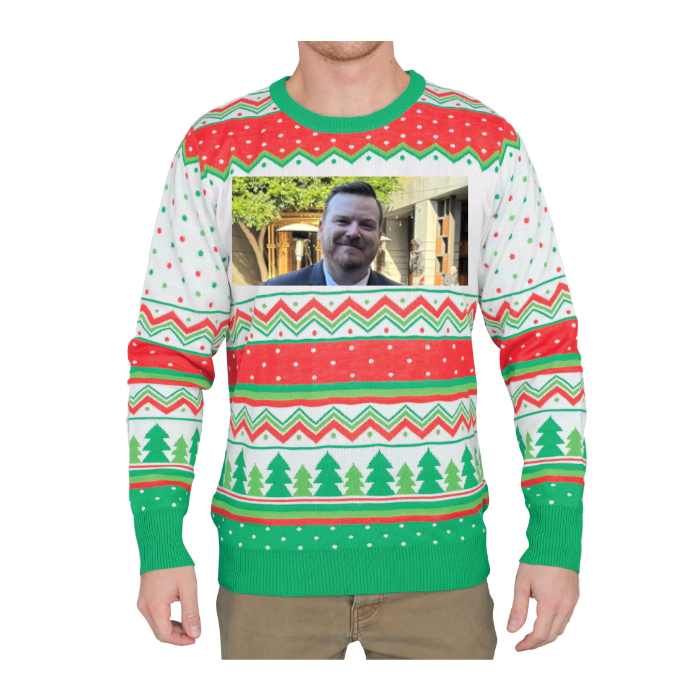 Custom Adult Poly-Knit Logo Christmas Sweater