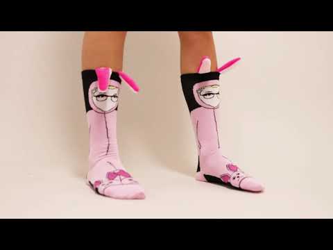 A Christmas Story Pink Bunny Socks with 3D Ears