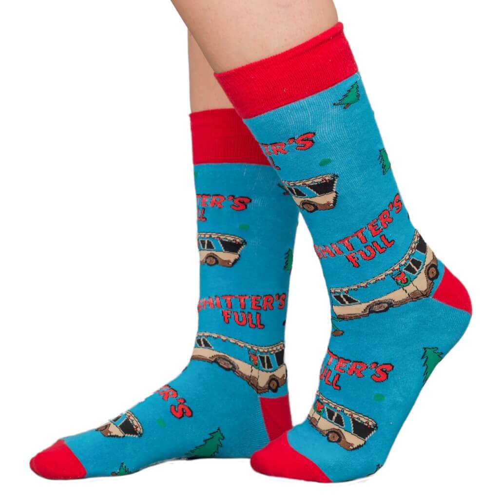 Shitter's Full Ugly Christmas Socks | UglyChristmasSweater.com