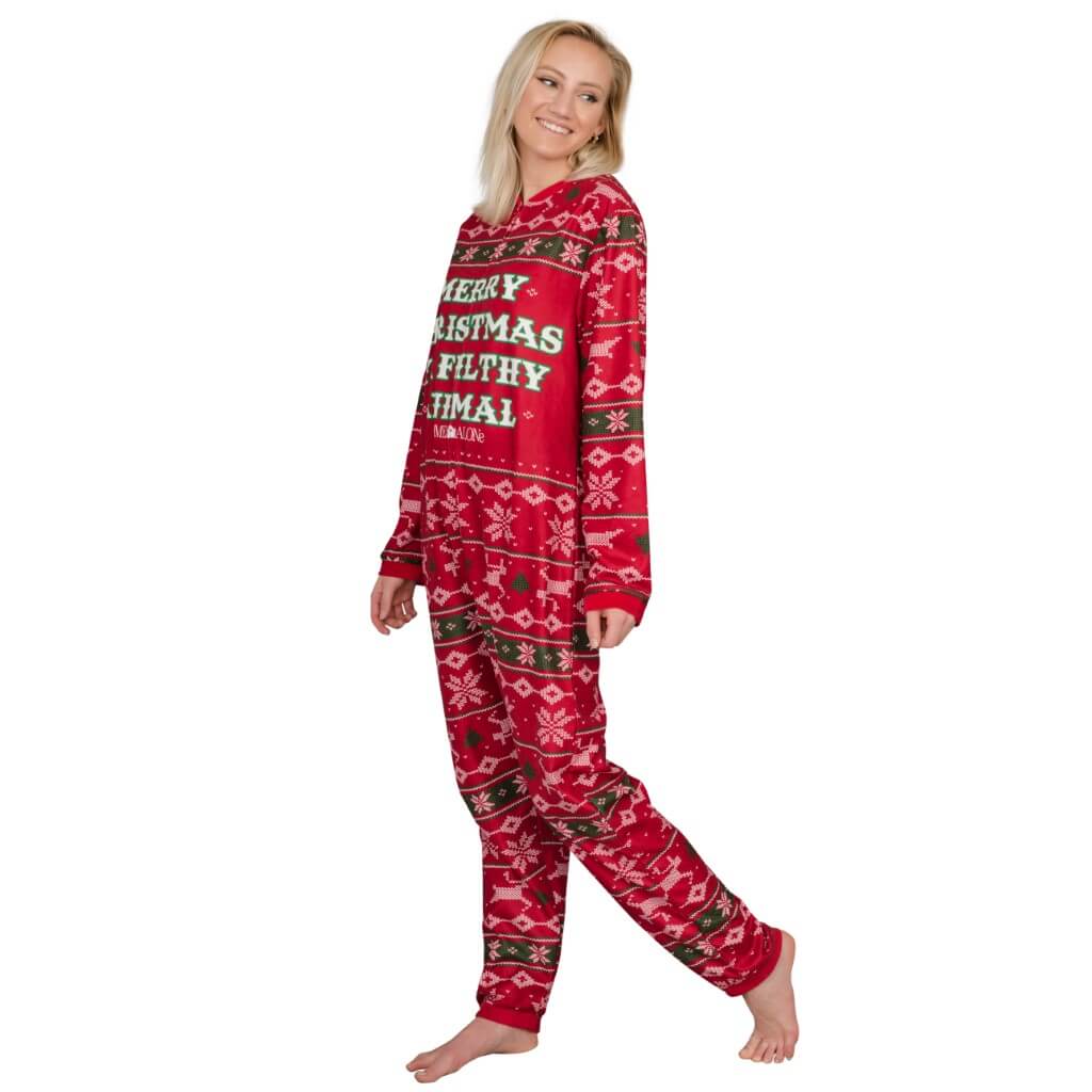 Women S Home Alone Merry Christmas Ya Filthy Animal Pajama Jump Suit