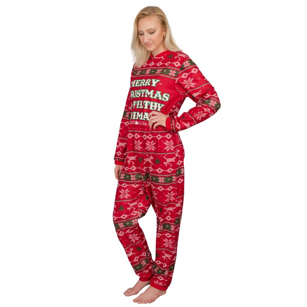 Women S Home Alone Merry Christmas Ya Filthy Animal Pajama Jump Suit