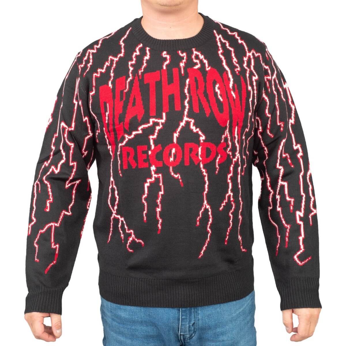 Death Row Records Lightning Ugly Christmas Sweater - Ugly Christmas ...