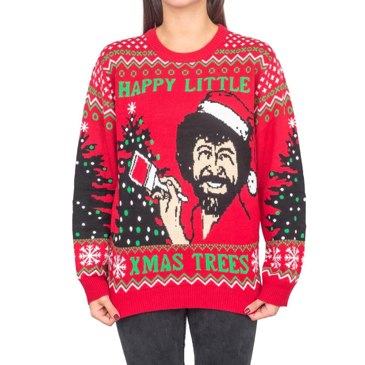 ugly christmas sweater bob ross